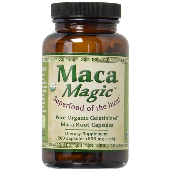 Maca Magic Organic Capsules, 200 Count