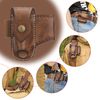 TOURBON Leather Knife Sheath Belt Holster Pouch Folding Multitools Pliers Case