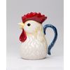 Fine Ceramic Rooster Pitcher, 7-3/4" H