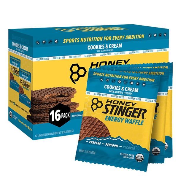 Honey Stinger Organic Gluten Free Cookies & Cream Waffle | Energy Stroopwafel