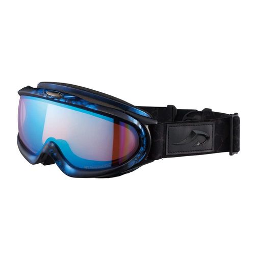 AXE AX888-SBU Ski/Snowboard Goggles, Double Lens, Compatible with Glasses, Helmets, Frame: Matte Marble Blue, Lens: Light Pink Base, Mirror: Sky Blue Mirror