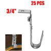 25 Pcs 3/4" J Hook Ceiling Mount Hanger CAT5/CAT6 Network Wire Cable Management