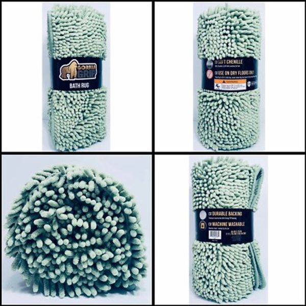 Gorilla Grip Original Luxury Soft Chenille Bathroom Rug Mat 44in x 26in