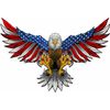 American Flag Attack Bald Eagle Wings Decal Large 36" in size