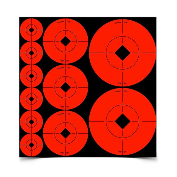 BIRCHWOOD CASEY Target Spots Assortment - 1" - 60, 2" - 30 & 3" - 10 sheets