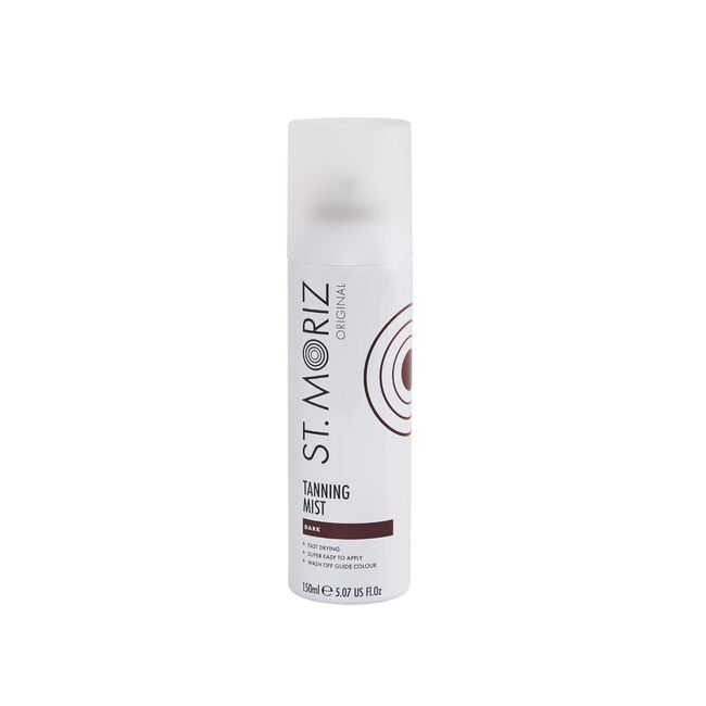 St Moriz Original Instant Tanning Mist in Dark | Fast Drying Vegan Fake Tan Mist | Instant Wash Off Guide Colour for a Bronzed Glow | Dermatologically Tested | Vegan | Cruelty Free | 150ml