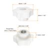 sourcing map 4pcs Star Knobs M12 Female Thread 48mm Head Plastic Through Hole Brass Screw-in Clamping Handles Threaded Hand Knobs, White