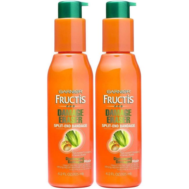 2pk Garnier Fructis Damage Eraser Split-End Bandage 4.2 Ounce (124ml)