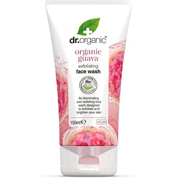 Dr Organic, Organic Guava Exfoliating Face Wash, Vitamin C, Natural, Vegan, Cruelty Free, Paraben & SLS Free, 150ml