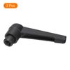 sourcing map 3Pcs M6 Adjustable Knobs Handle Female Thread Push Button Ratchet Quick Release Locking Rotating Bolt for Lathe Machinery, Black