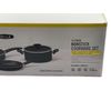 BELLA 12 Piece  Nonstick Kitchen Essentials Cookware Set black  New