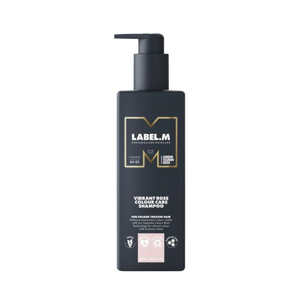 LABEL.M Vibrant Rose Colour Care Shampoo 300ml – With Recyclable Pump
