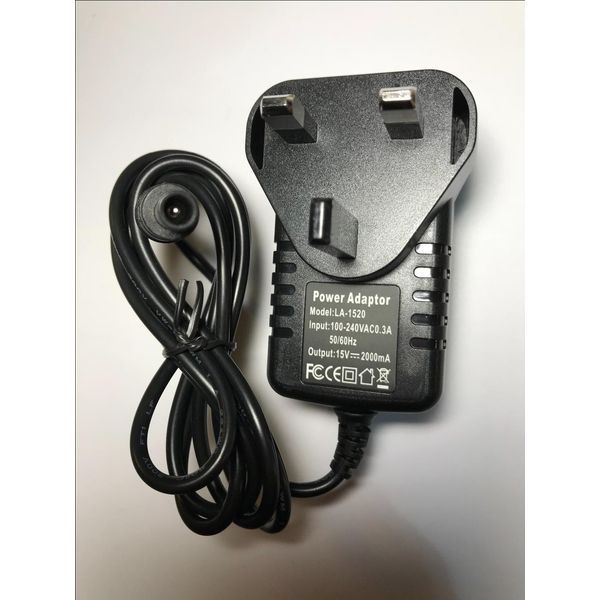 Replacement for UK 15V AC-DC Adaptor for Small Portable Bluetooth Speaker SRS-XB3
