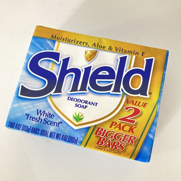 Shield Deodorant Bar Soap White Fresh Scent 2-Pack Discontinued 2 x 4 oz Bars