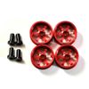 M4WD Medium Diameter Aluminum Wheels, 6 Spoke (Red)