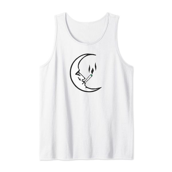 Weed Moon Cannabis Smoking Tank Top