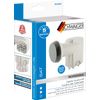 Schwaiger Quattro LNB 40mm, hellgrau Hellgrau