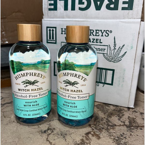 (Pack of 2) Humphreys Witch Hazel Alcohol-Free Toner Nourish w/Aloe 8 fl oz