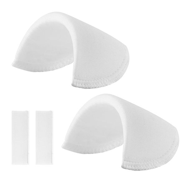 EXCEART 1 Pair Cotton Shoulder Pad Covered Cotton Set- in Shoulder Pads Woman Suit Shoulder Pad Sewing Shoulder Pad