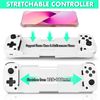 Bluetooth Mobile Gaming Controller for iPhone & Android, Handheld Wireless Phone Gamepad with Adjustable Clip and Hall Effect Joysticks/Trigger- Also Support Play Xbox/PS/Cloud/Steam (White)