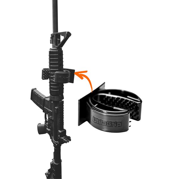 QuiverGrip UtilaGrip Single Shotgun & Rifle Gun Rack - Gun Rack - Wall Mount - Wall Organizer - Weapons Rack - Adjustable Firearm Storage - Wall Mounted Gun Holder