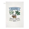 Beware Crazy Puzzle Boy Tea Towel Dish Cloth