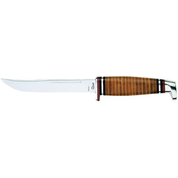 CASE XX WR Pocket Knife Fixed Blade Polished Leather Item #381 - (316 5 SS) - Length Closed: 9 1/2 Overall Inches