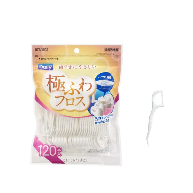 Daily B-D4651 Ultra Fuwa Floss, 120 Pieces, Set of 2