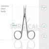 2 Iris Scissors 4.5" Curved & Straight Surgical Dental Instruments German Grade