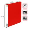 1 x A4 Display Book 20 Pocket | Presentation Folder | Home and Office Use (Red)