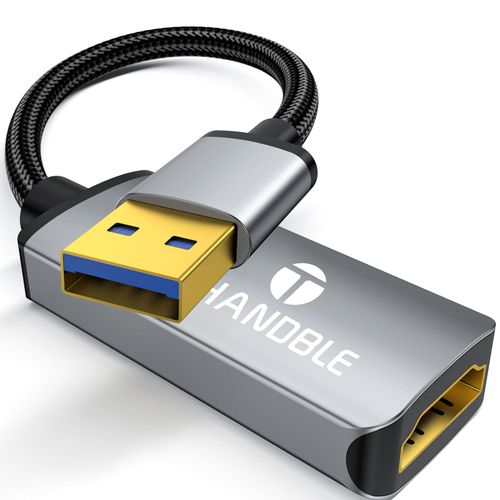 THANDBLE USB to HDMI Adapter 1080P 60Hz, USB A 3.0 to HDMI Adapter for Monitor, TV, Projectors, Compatible with Mac OS Windows 7/8/10/11 - Requires Driver Installation