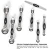 Magnetic Measuring Spoons Set Stainless Steel with Leveler, Stackable Metal 7Pcs