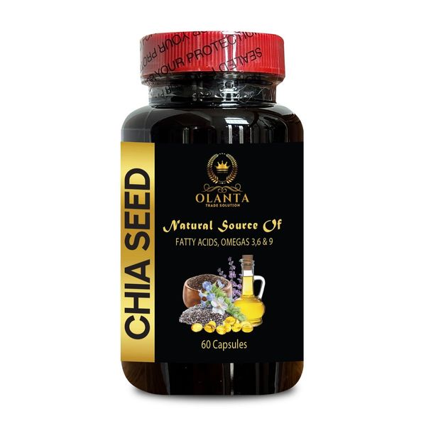 Chia Seed Extract Capsules 1000mg – Plant-Based Supplement for Vitality - 1 Bot