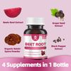 Beet Root Supplements, 4 in 1 Complex, 20:1 Extract, 90 Pills,Vegan Capsule