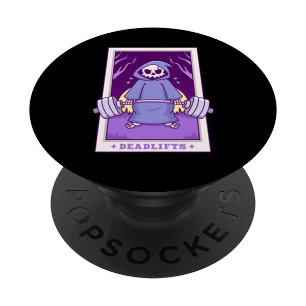 Pastel Goth Gym Grim Reaper Making Deadlifts PopSockets Swappable PopGrip