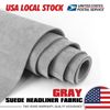 Gray Auto Suede Headliner Fabric with Foam Backing Car DIY Replacement 60" (W)