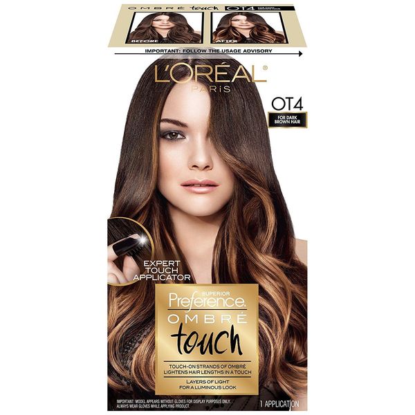 Loreal, Preference Ombre Hair Color, Touch, OT4, Dark Brown, DAMAGED BOX READ DE