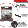 49PC Thread Repair Tool UNC UNF Metric Thread Chaser Restorer Kit with Tap Dies