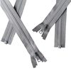 IPEA BSLAM070/10 - Zipper Size #5, Divisible Hinges, Length 70 cm - Width 30 mm, Grey, 2 Pieces