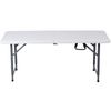 Folding Table 4' Portable Table Foldable Legs & Adjustable Height Utility Table
