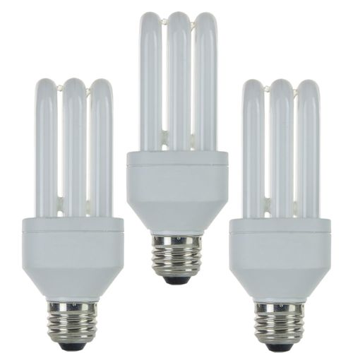 Diodesy- Pack of 3 SLS15/CD1 Triple Fluorescent Light Bulb, Compact Fluorescent Replacement, 6500K Daylight, 15W (60W Equivalent), E26 CFL for Kitchen/Workshop/Office, 825 Lumens, CRI80+, UL Listed