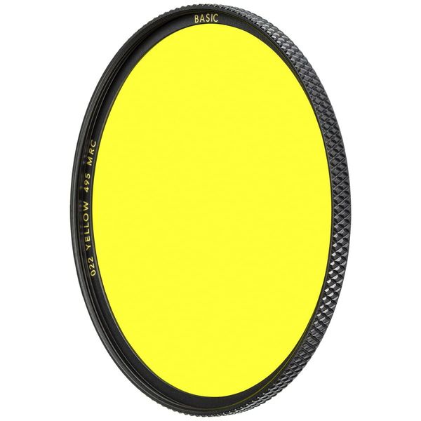 B+W Gelbfilter 022 MRC Basic 67mm (16x vergütet, Professional), Black, 1102644