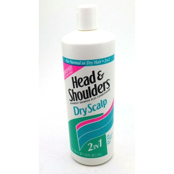 Vintage Head & Shoulders Dandruff Shampoo Dry Scalp 33.9 Oz Discontinued 2 in 1