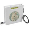 Azeeda 'Cute White Bunny' Keyring Tape Measure/Spirit Level Tool (KM00042997)