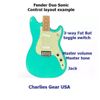 Fender Duo Sonic  Solderless Wiring Upgrade for S-S models - Shielded wiring!
