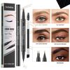 Curved Brow Pen,Microblading Eyebrow Pencil (Brown)
