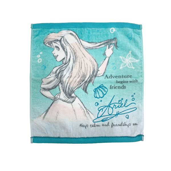 Marushin 2006029500 Hand Towel, The Little Mermaid Mellow Lagoon