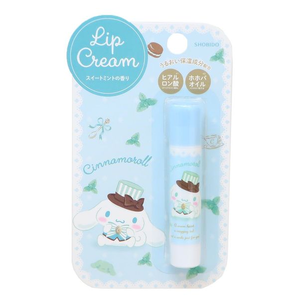 Cinnamoroll lip balm, lipstick, sweet mint scent, Sanrio, Shobido, cosmetic goods, character goods, mail order available, Cinema Collection