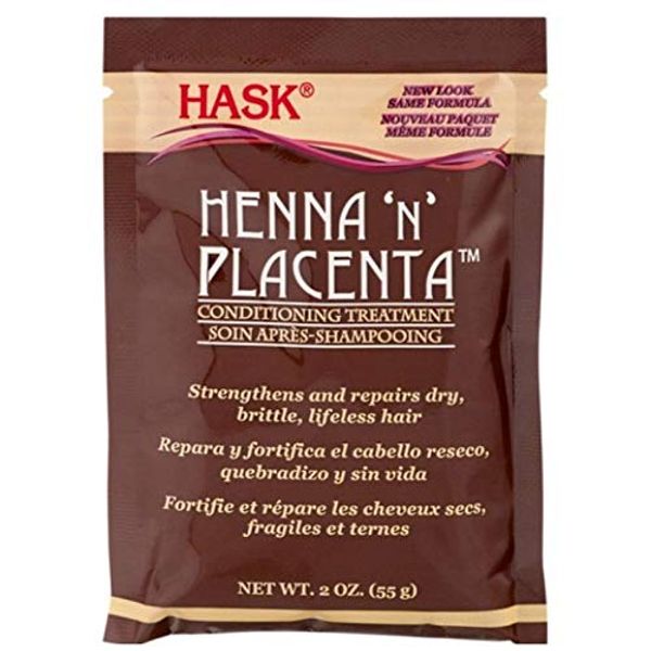 Hask Henna 'N' Placenta Conditioning Treatment Packet 2 oz (33105B)