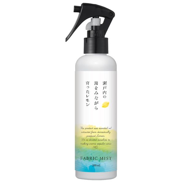 Daily Aroma Setouchi Lemon Fabric Mist (6.8 fl oz (200 ml), Made in Japan, Lemon, Essential Oil Blended, Lemon & Citrus, Deodorizer, Disinfecting Clothing, Space, Air Freshener, Room Fragrance